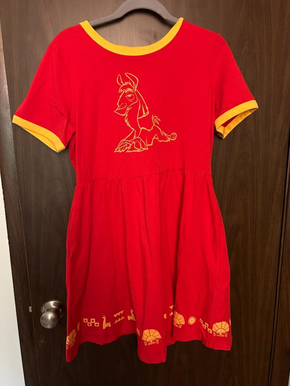 Disney The Emperor's New Groove Llama Ringer Dress Red Her Universe Size Medium